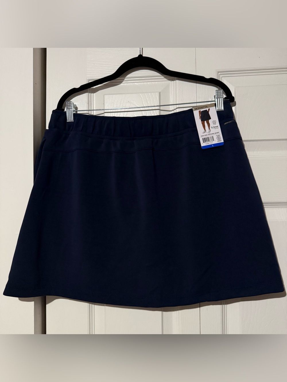 Mondetta High Rise Walking Skort Blue With Pockets Casual, Women’s Size Large